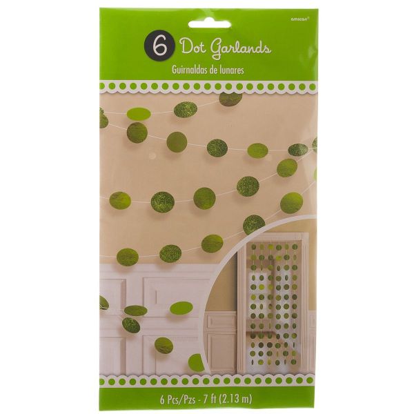 Гирлянда Круги Kiwi Green блеск 2,1м6штA