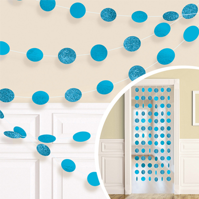 Гирлянда Круги Carib Blue блеск 2,1м6штA