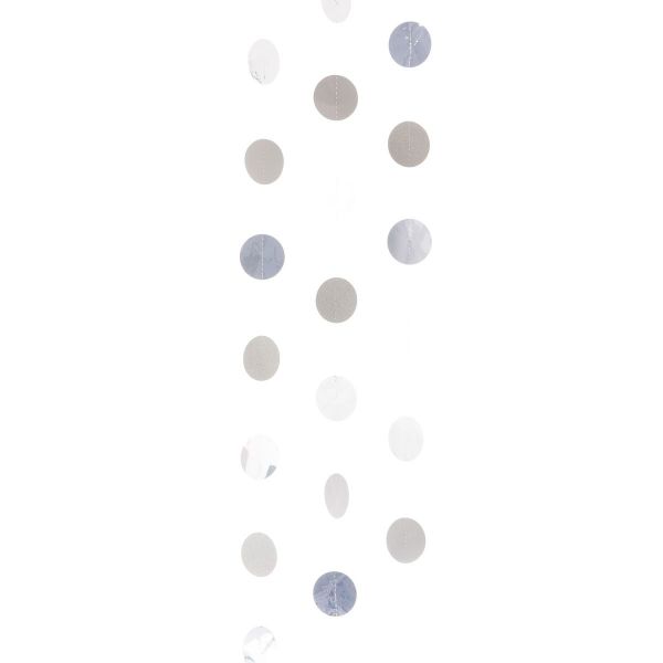 Гирлянда Круги Silver блеск 2,1м 6шт/A