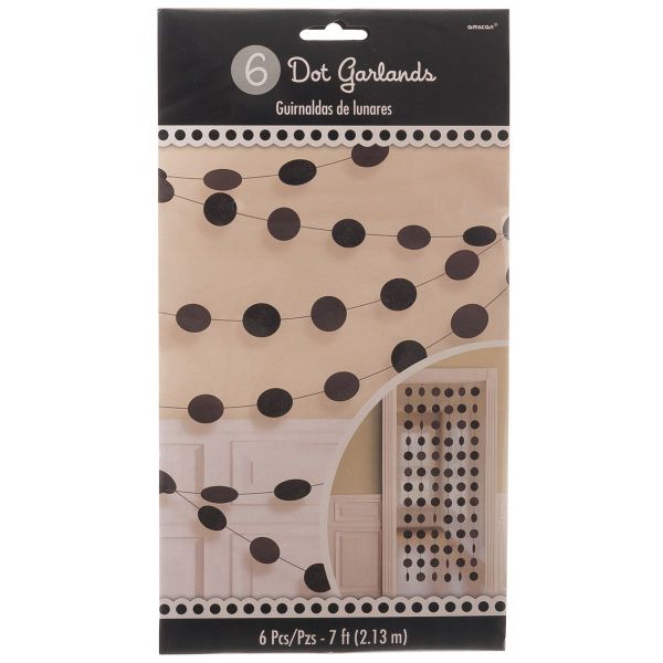 Гирлянда Круги Black блеск 2,1м 6шт/A