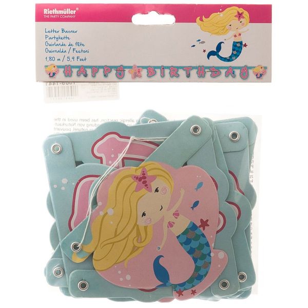 Гирлянда-буквы HB Русалочка 1,8м/A