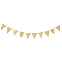 Гирлянда-вымпел блеск Золото 3м/G