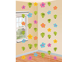 Гирлянда верт Гибискус Листья 2,1м 6шт/A