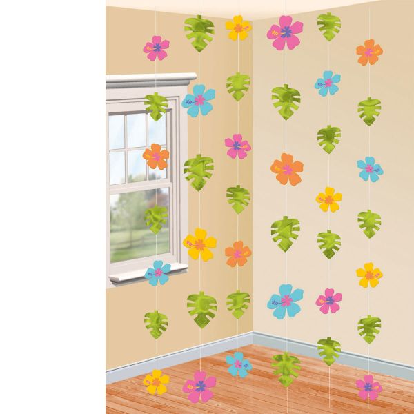 Гирлянда верт Гибискус Листья 2,1м 6шт/A