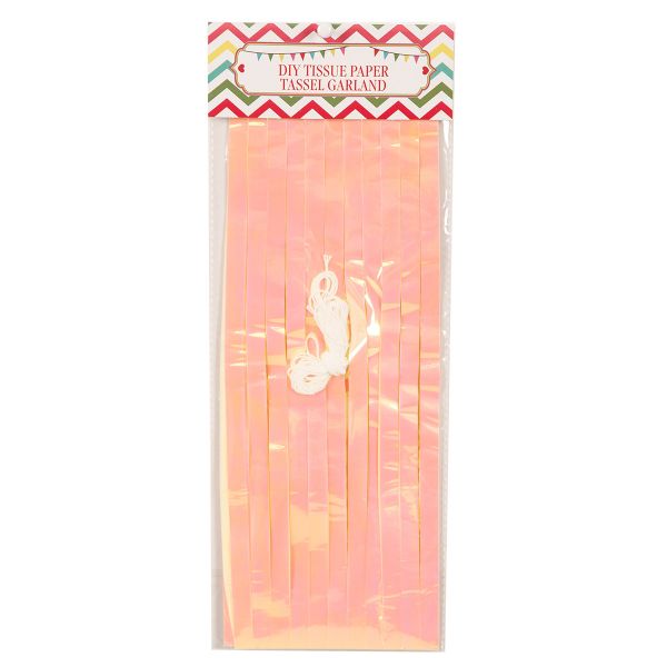 Гирлянда Тассел персик/перламутр 20лист