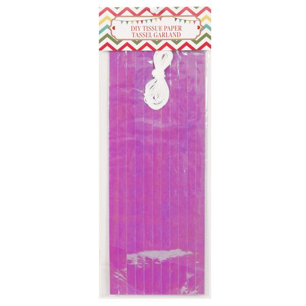 Гирлянда Тассел сиренев/перламутр 20лист