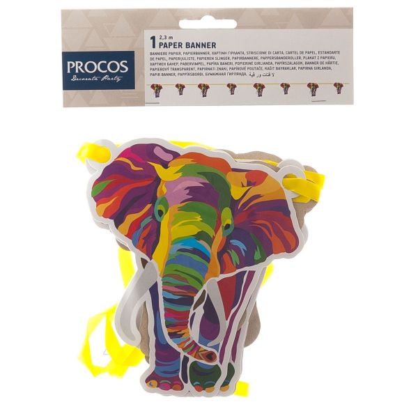 Гирлянда Слон Радужный 2,30м/P
