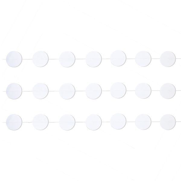 Гирлянда н/нитке Круги белые 2,2м