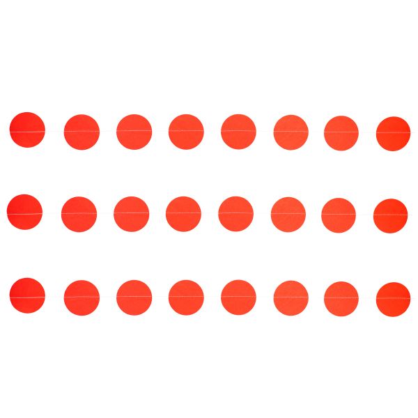 Гирлянда н/нитке Круги красные 2,2м