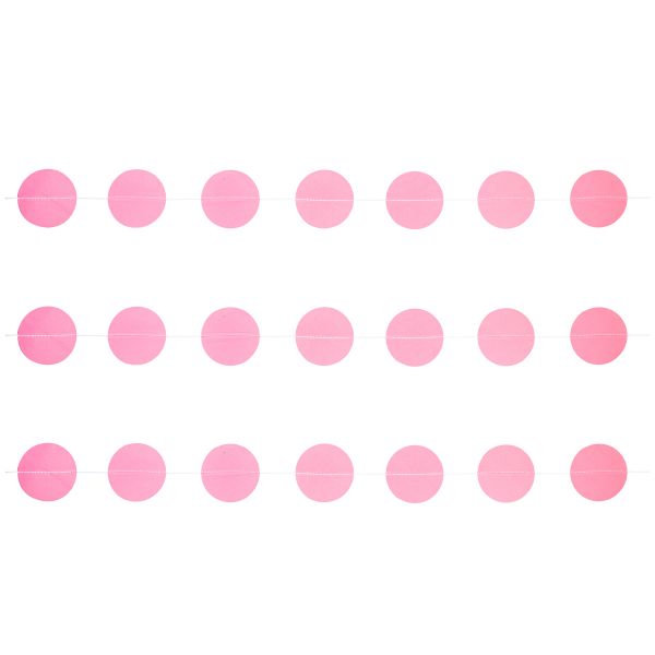 Гирлянда н/нитке Круги розовые 2,2м