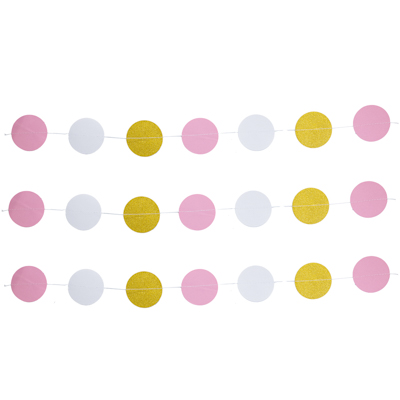 Гирлянда н/нитке Круги Нежные розов 2,2м