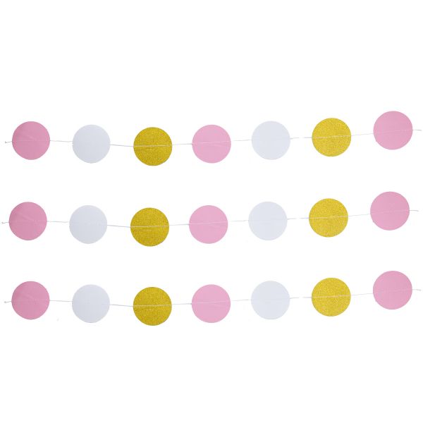 Гирлянда н/нитке Круги Нежные розов 2,2м