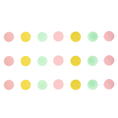 Гирлянда н/нитке Круги Сорбет блеск 2,2м