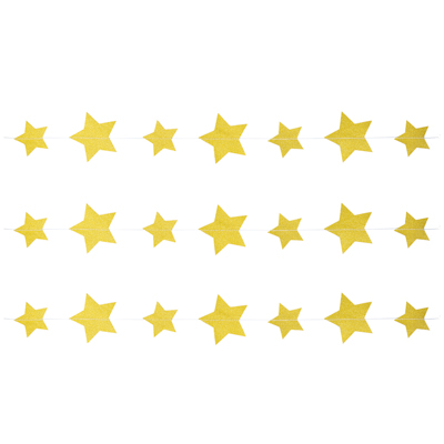 Гирлянда н/нитке Звёзды золот блеск 2,2м