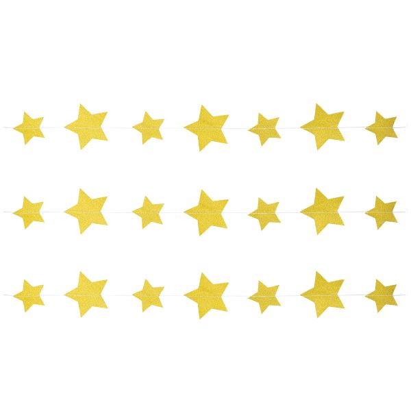 Гирлянда н/нитке Звёзды золот блеск 2,2м