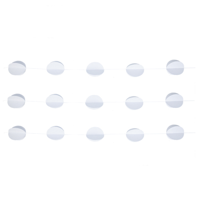 Гирлянда н/нитке Круги 3D белые 2,2м