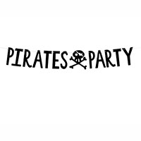 Гирлянда-буквы PIRATES PARTY 1м/PD