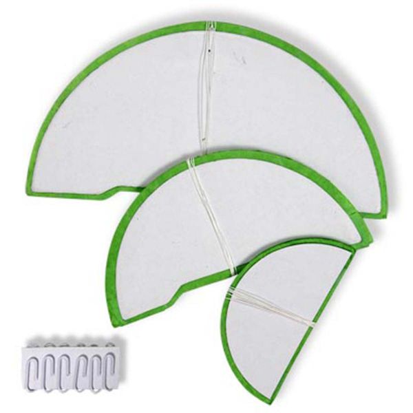 Шар бумажный светло-зелён 10-15-20см 3шт