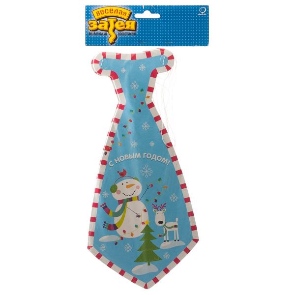 Галстук С НГ Снеговик Веселый 8шт/Д