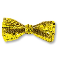 Галстук-бабочка с пайетками золото/G