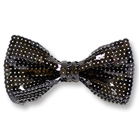Галстук-бабочка с пайетками черный/G