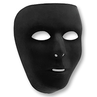 Маска пластик черная/А