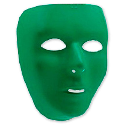 Маска пластик зеленая/А