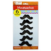 Усы Фиеста черные 6шт/А