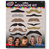 Усы самоклеящ асс 12шт/A