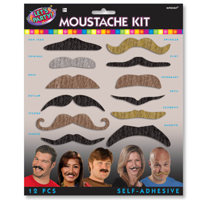 Усы самоклеящ асс 12шт/A