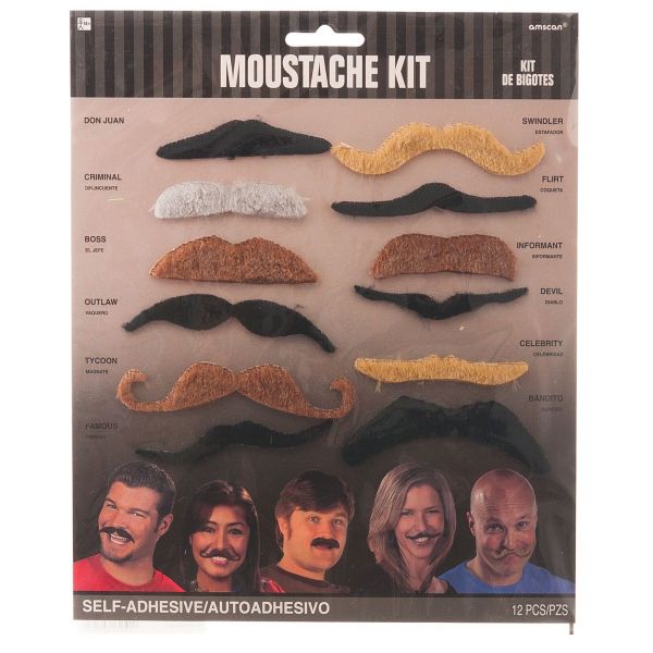 Усы самоклеящ асс 12шт/A