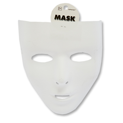 Маска пластик белая/А