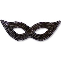 Полумаска с пайетками черный/G