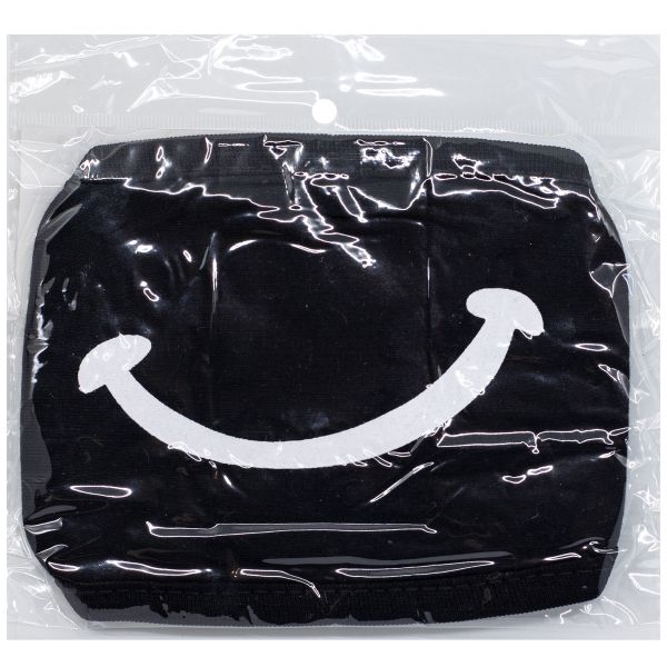 Маска тканевая черная 2-слойная Улыбка/G