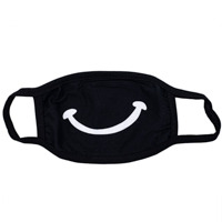 Маска тканевая черная 2-слойная Улыбка/G