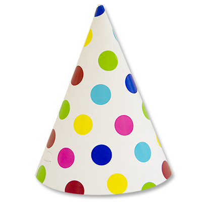 Колпак Горошек мульти 6шт/G