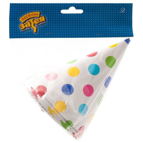 Колпак Горошек мульти 6шт/G