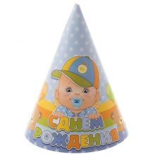 Колпак С ДР Малыш мальчик 6шт/М