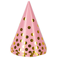 Колпак Горошек золотой 6шт/G