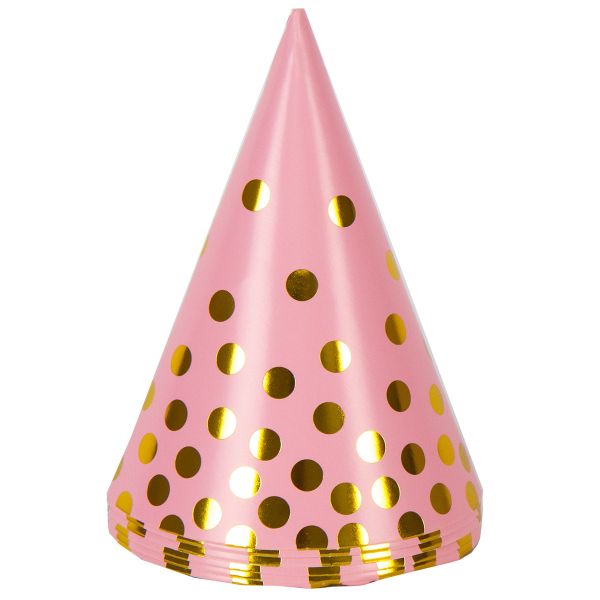 Колпак Горошек золотой 6шт/G