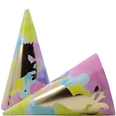 Колпак Единорог золотой 6шт/G