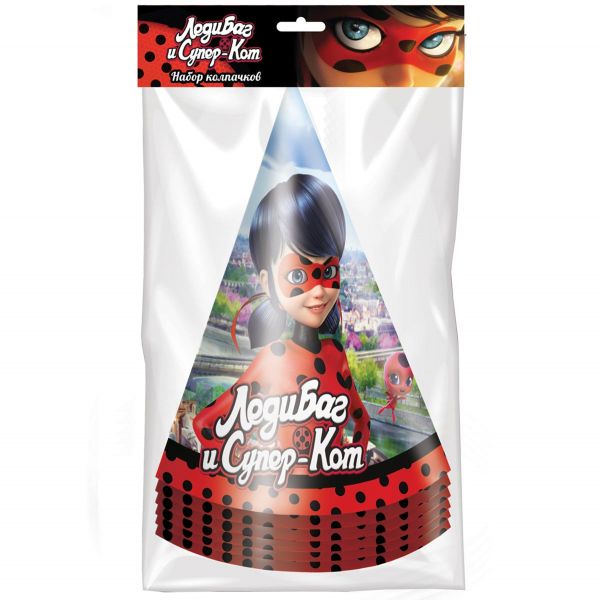 Набор колпачков Леди Баг 6шт