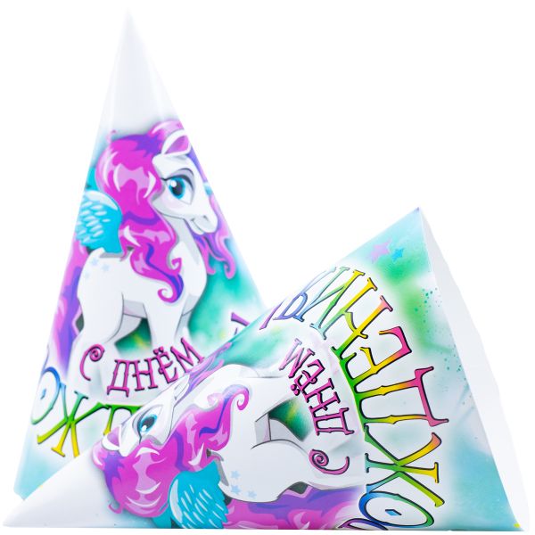 Колпак С ДР Единорог 6шт/G