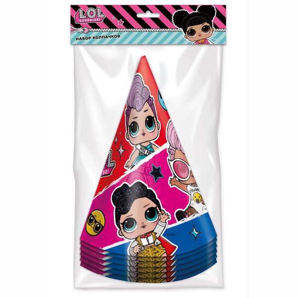 Набор колпачков куклы ЛОЛ диско 6шт