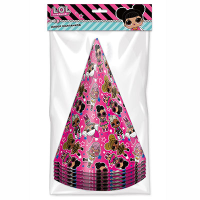 Набор колпачков куклы ЛОЛ паттерн 6шт