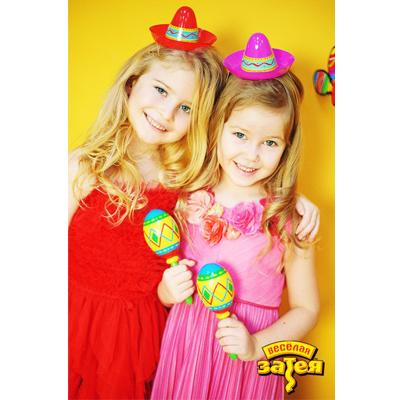 Шляпа пласт Мини Сомбреро асс 6см 8шт/А