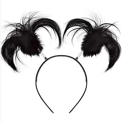 Ободок-антенки Хвостики черные/A