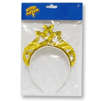 Тиара с пайетками золото/G