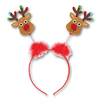 Ободок-антенки Олень Рождественс блеск/A