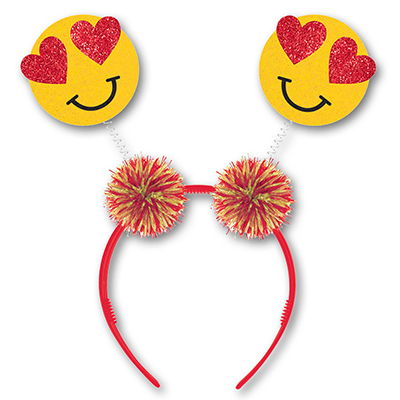 Ободок-антенки Эмоции Смайлик блеск/A